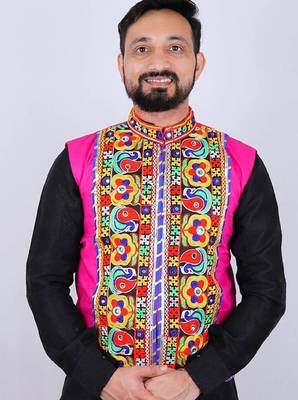 Men floral tailored jacket with embroidered 2