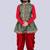 Men bandhani printed regular mirror work kurta with dhoti pants