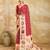 red printed silk blend bandhani saree with blouse