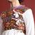 Embroidered pleated mirror work kurta with dhoti pants & cap - free size