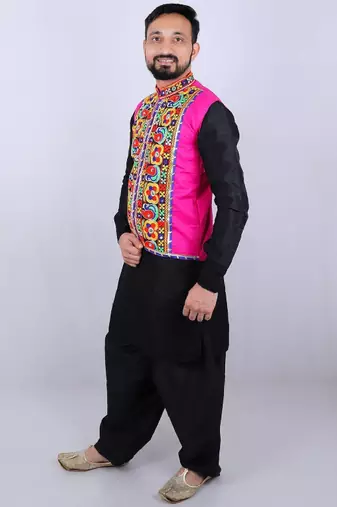 Men floral tailored jacket with embroidered