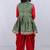 Men bandhani printed regular mirror work kurta with dhoti pants