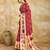 red printed silk blend bandhani saree with blouse