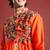 Ethnic motifs embroidered angrakha navaratri kediya with dhoti pants & dandiya - free size