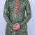 Bandhani printed mirror work mandarin collar straight kurta with salwar