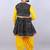 Bandhani printed mirror work mandarin collar anarkali kurta with dhoti pants