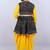 Bandhani printed mirror work mandarin collar anarkali kurta with dhoti pants