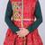 Bandhani printed mirror work mandarin collar anarkali kurta with dhoti pants