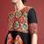 Embroidered pleated mirror work kurta with dhoti pants - free size