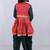 Bandhani printed mirror work mandarin collar anarkali kurta with dhoti pants