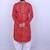 Bandhani printed mirror work mandarin collar kurta with salwar