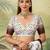 white, wine striped crepe silk blend bollywood saree with blouse