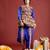 Ethnic motifs embroidered angrakha navaratri kediya set with dandiya & cap - free size