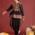 Ethnic motifs embroidered angrakha navaratri kediya set with dandiya & cap - free size
