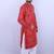 Bandhani printed mirror work mandarin collar kurta with salwar