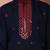 Floral embroidered chikankari mandarin collar kurta