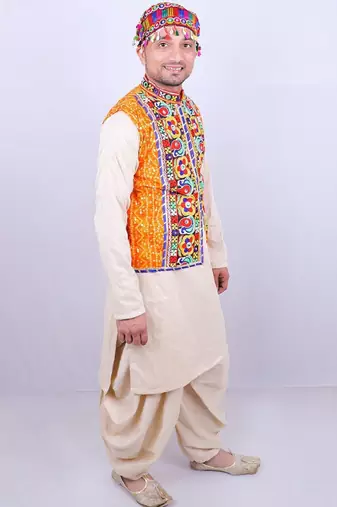 Men floral open front jacket with patchwork