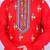 Geometric embroidered mirror work mandarin collar kurta with salwar