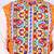 Men floral open front jacket with patchwork