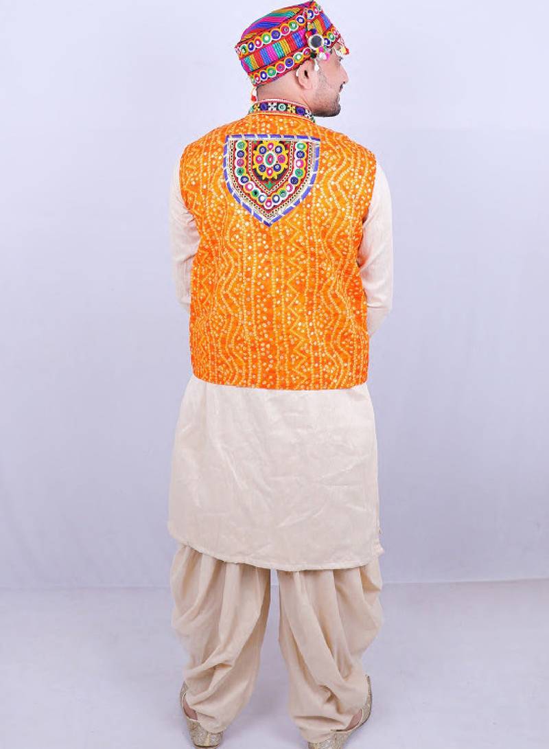 Men floral open front jacket with patchwork