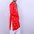 Geometric embroidered mirror work mandarin collar kurta with salwar