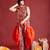 Men ethnic motifs embroidered mirror work kediya set with cap & dandiya - free size