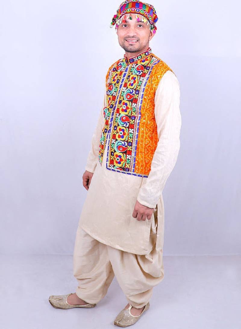 Men floral open front jacket with patchwork