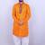 Bandhani printed mirror work mandarin collar kurta with salwar