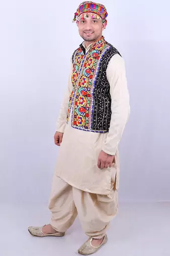Men floral open front jacket with embroidered