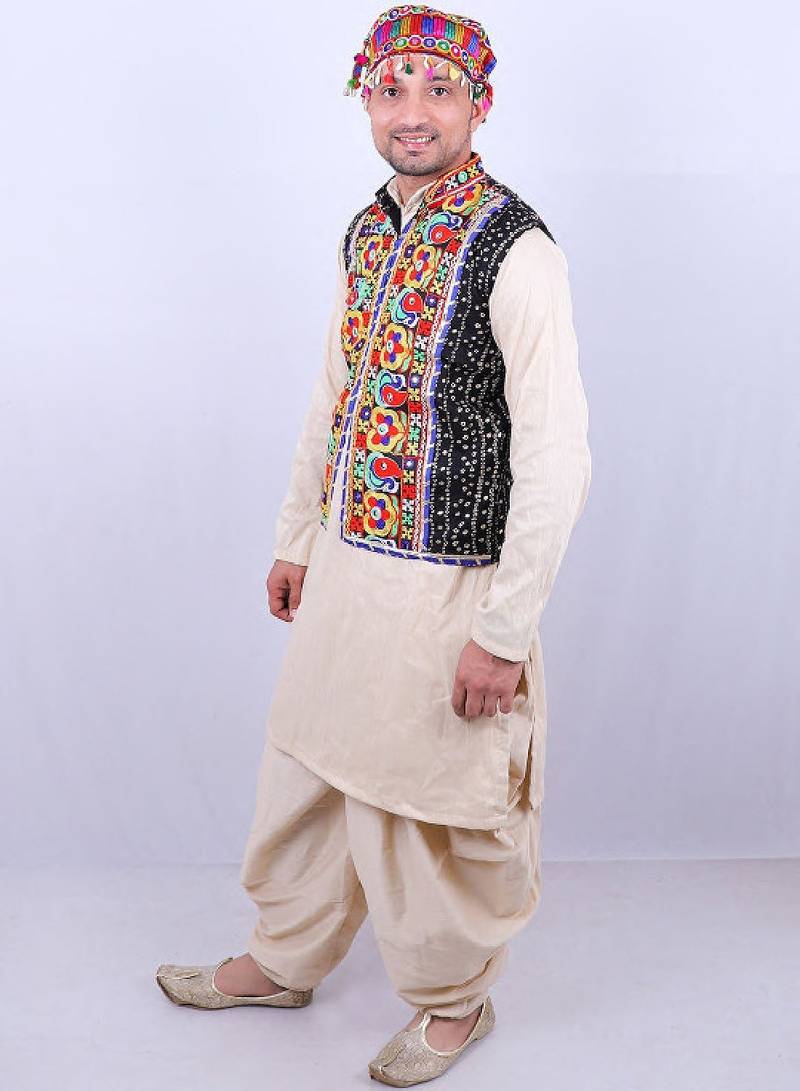 Men floral open front jacket with embroidered