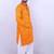 Bandhani printed mirror work mandarin collar kurta with salwar