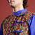 Men ethnic motifs embroidered pleated mirror work kurta with dhoti pants - free size