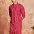 Bandhani printed mandarin collar straight kurta