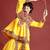 Ethnic motifs embroidered angrakha navaratri kediya with dhoti pants & dandiya - free size