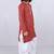 Ethnic motifs printed mirror work mandarin collar kurta with dhoti pants