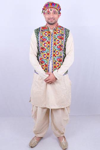 Men floral open front jacket with embroidered