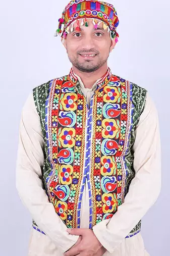 Men floral open front jacket with embroidered