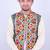 Men floral open front jacket with embroidered