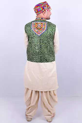 Men floral open front jacket with embroidered