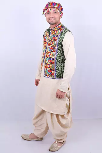 Men floral open front jacket with embroidered