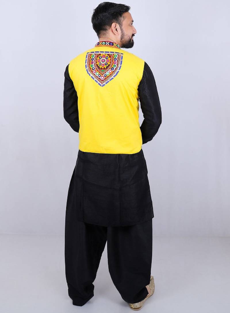 Men floral open front jacket with patchwork
