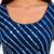 Blue spandex lehria printed stretchable readymade saree blouse