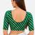 Green spandex lehria printed stretchable readymade saree blouse