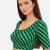 Green spandex lehria printed stretchable readymade saree blouse
