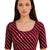 Maroon spandex lehria printed stretchable readymade saree blouse