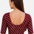 Maroon spandex lehria printed stretchable readymade saree blouse