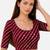 Maroon spandex lehria printed stretchable readymade saree blouse