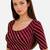 Maroon spandex lehria printed stretchable readymade saree blouse
