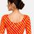 Orange spandex lehria printed stretchable readymade saree blouse