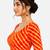Orange spandex lehria printed stretchable readymade saree blouse